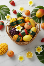 Panier savons – vue de face