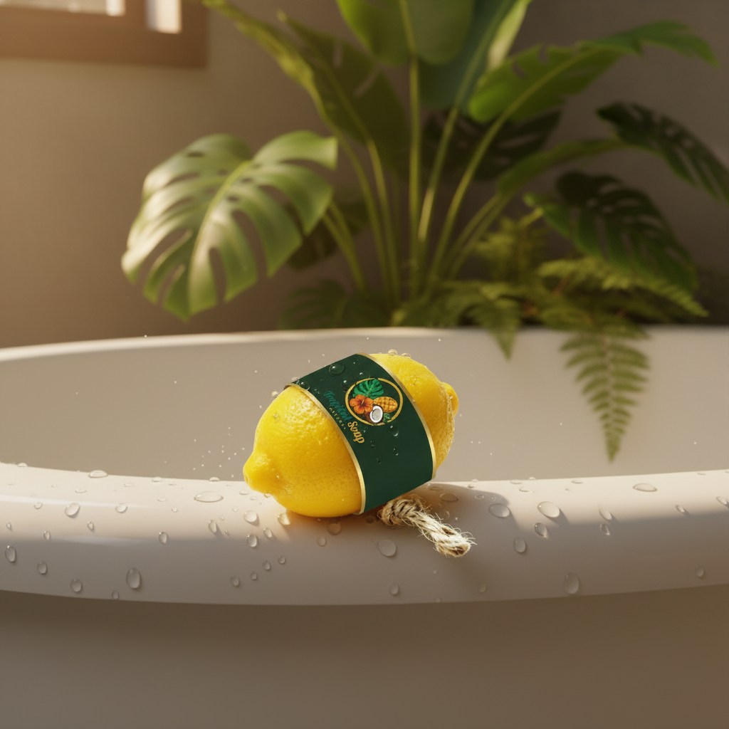 Savon citron - salle de bain