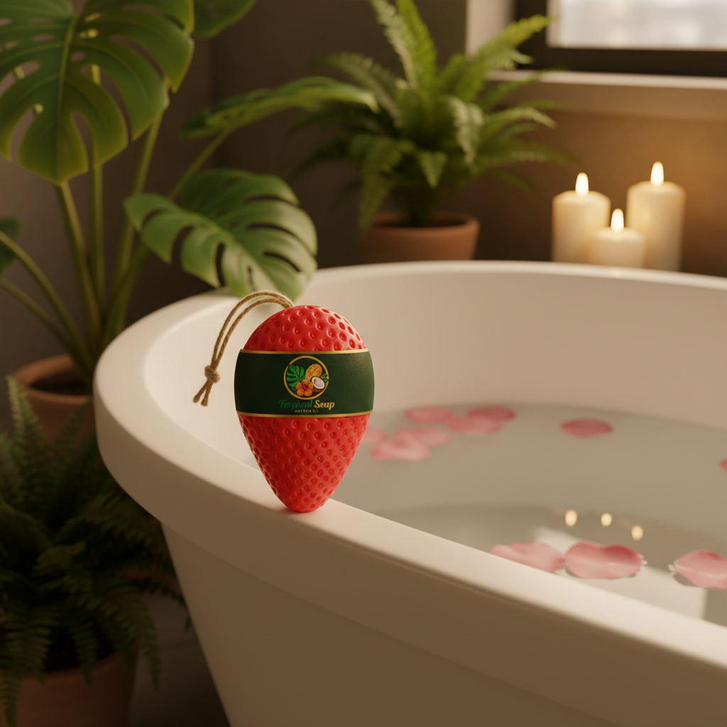 Savon fraise - baignoire