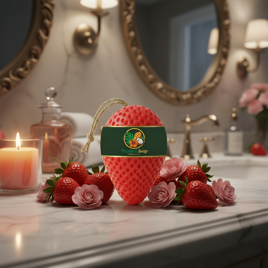 Savon fraise - marbre luxe