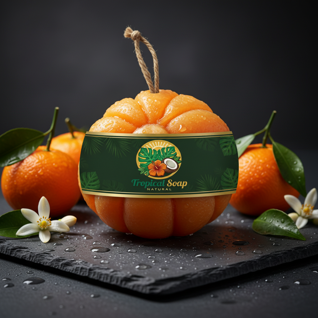 Savon mandarine - ardoise