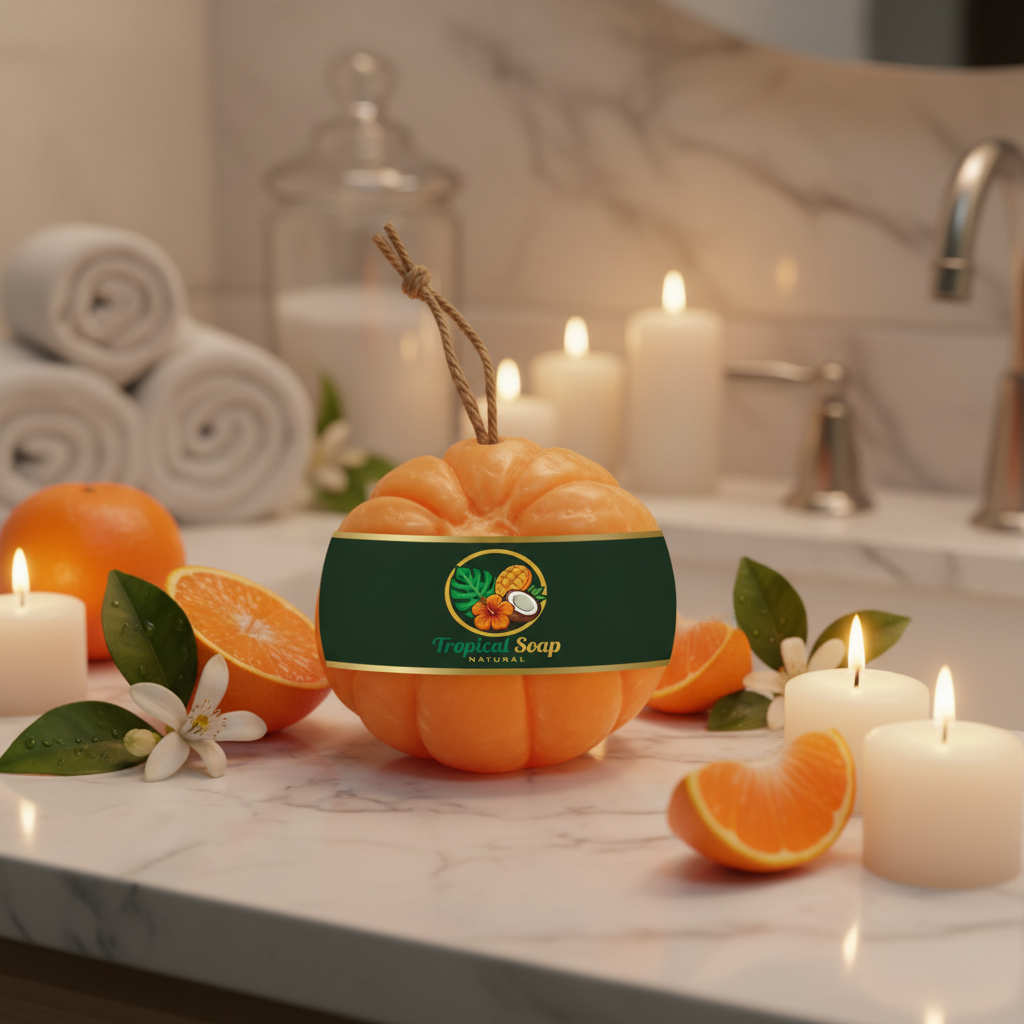 Savon mandarine - marbre luxe