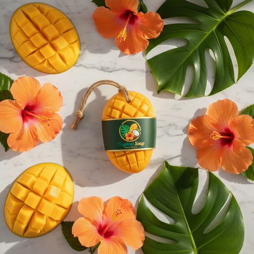 Savon Mangue - Flat lay